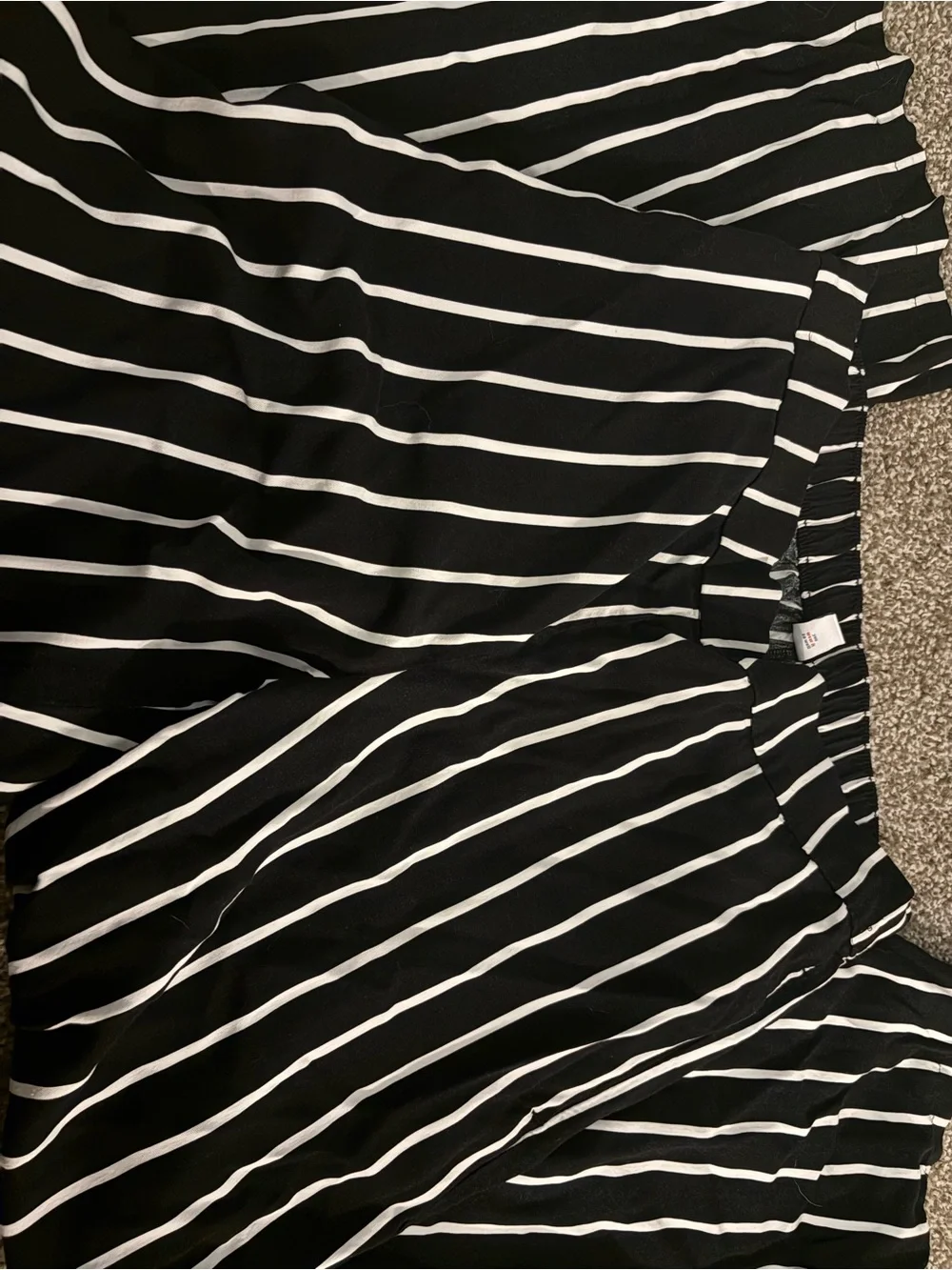 Old Navy Black and White Wide-Leg Pants